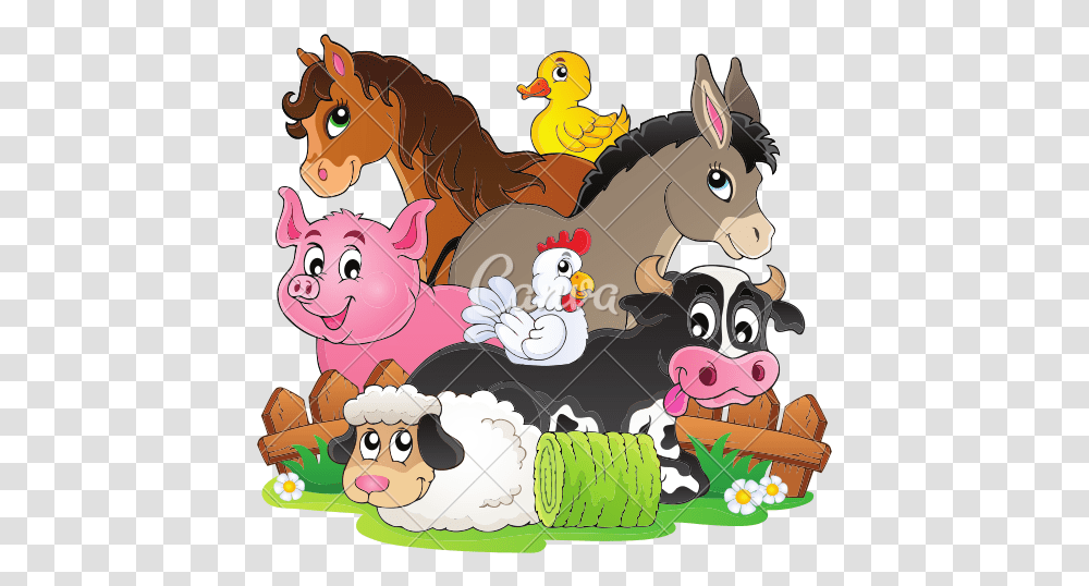 Farm Animals Clipart Community Cartoon Images Of Farm Animal Guessing Game Ppt, Mammal, Bird, Leisure Activities, Graphics Transparent Png