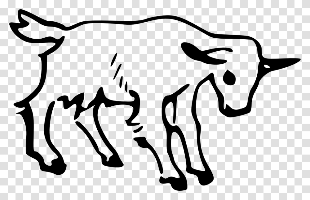Farm Animals Clipart Goat Outline Clip Art, Gray, World Of Warcraft Transparent Png