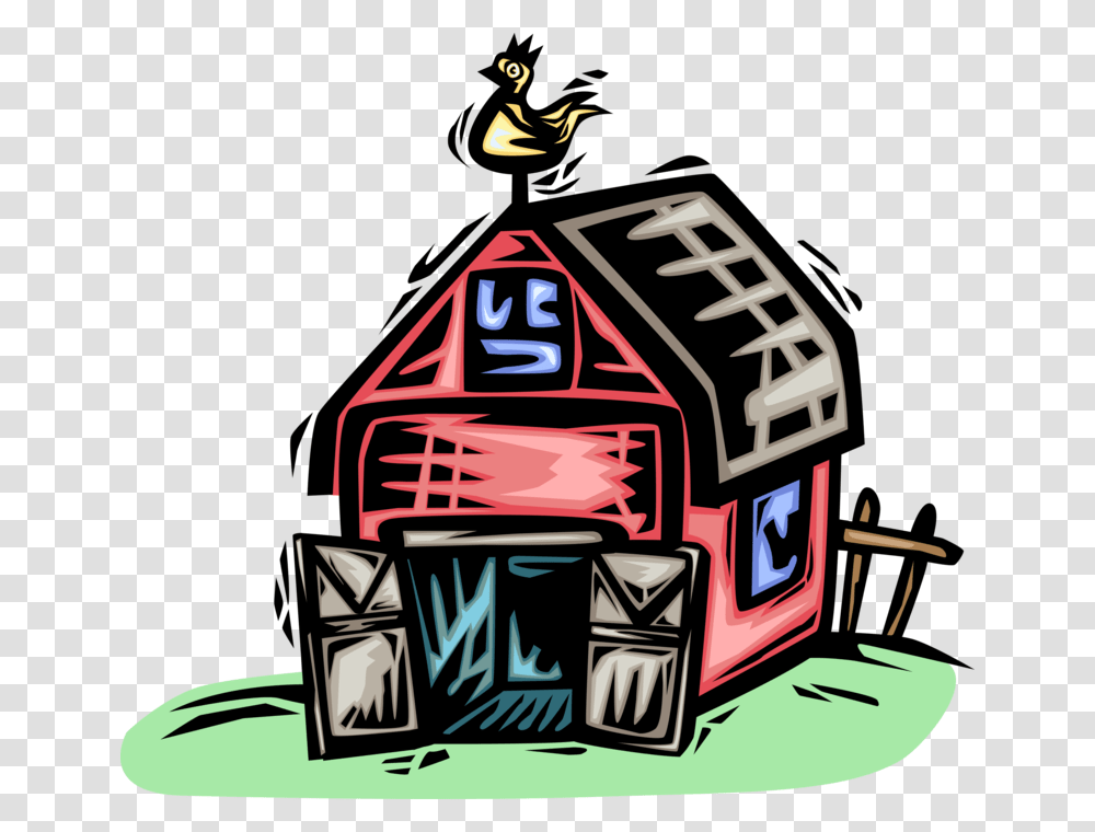 Farm Barn With Rooster Weathervane, Dynamite, Bomb, Weapon, Weaponry Transparent Png