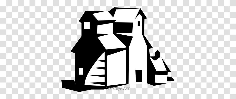 Farm Buildings Royalty Free Vector Clip Art Illustration, Architecture, Outdoors, Nature, Castle Transparent Png