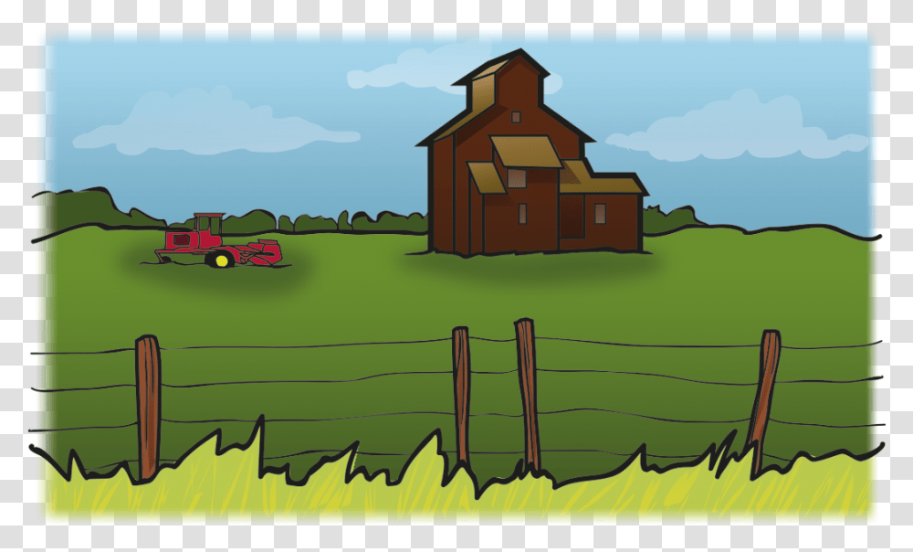 Farm Cartoon, Nature, Outdoors, Field, Countryside Transparent Png
