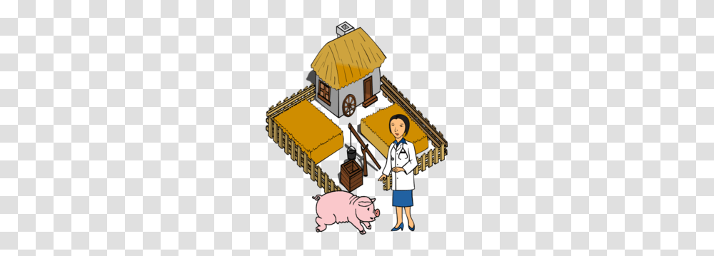 Farm Clipart Pig, Person, Human, People, Pedestrian Transparent Png