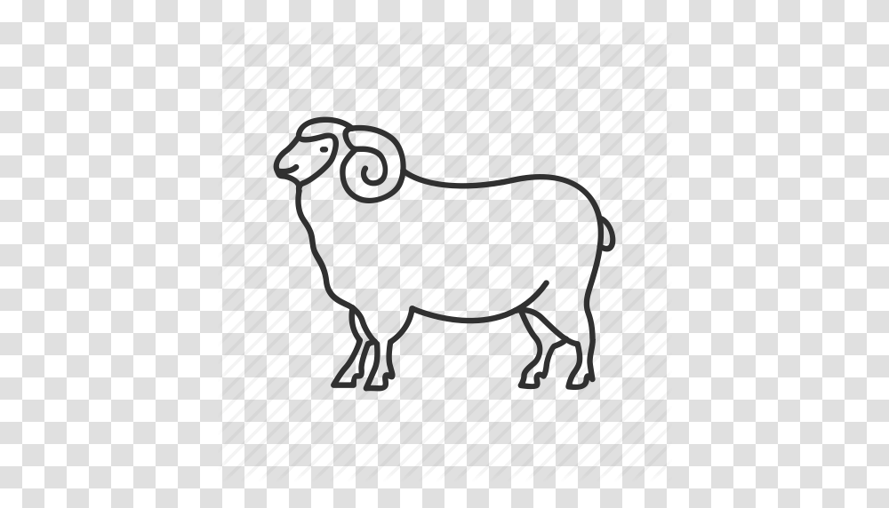 Farm Goat Livestock Mammal Meat Ram Sheep Icon, Bull, Animal, Cattle, Silhouette Transparent Png