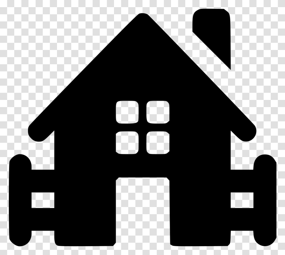 Farm House Icon, Stencil, Triangle, Silhouette, Housing Transparent Png
