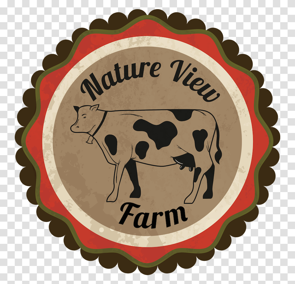 Farm Logo Design For Nature View Cow Logo, Label, Text, Symbol, Trademark Transparent Png