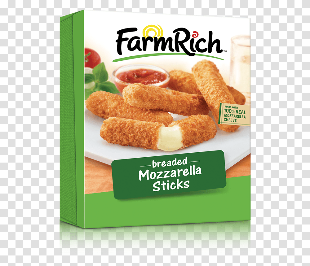 Farm Rich Mozzarella Sticks 24 Oz, Nuggets, Fried Chicken, Food, Poster Transparent Png