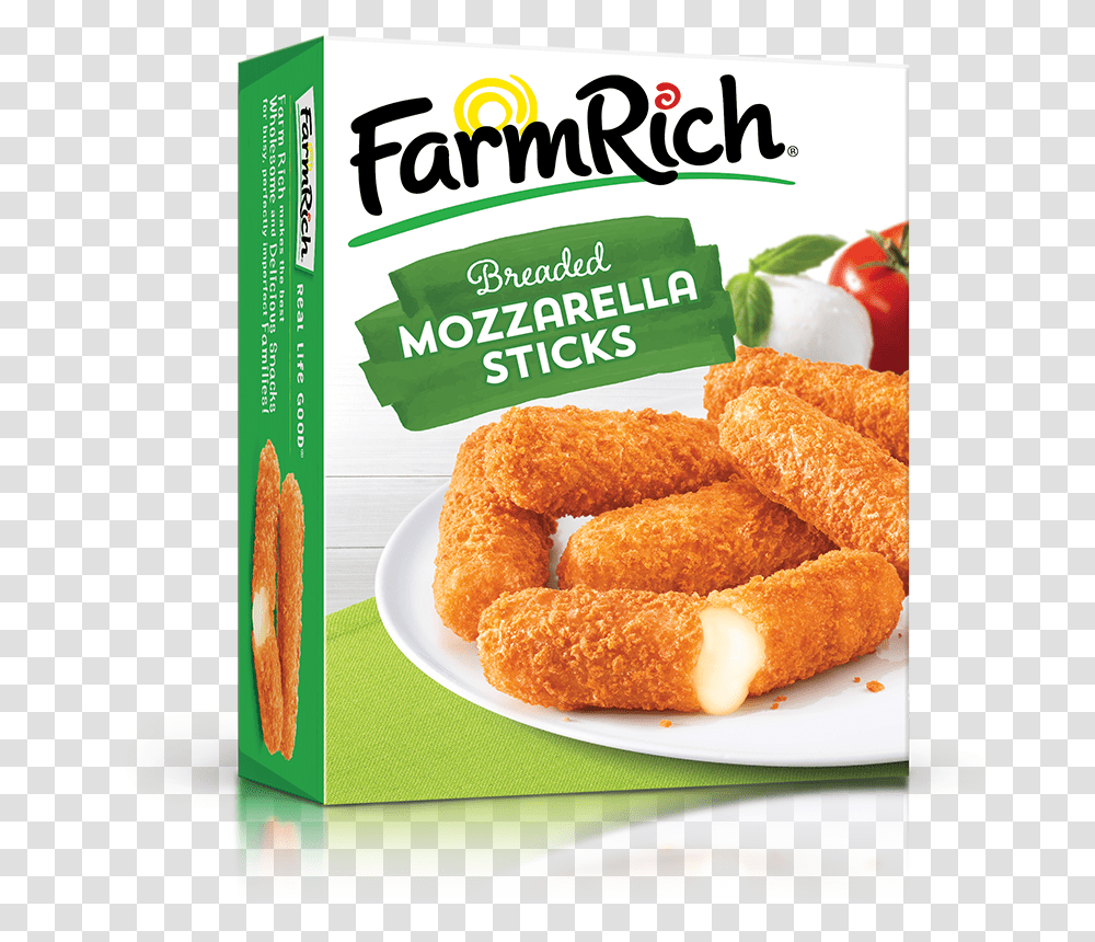 Farm Rich Mozzarella Sticks, Fried Chicken, Food, Sweets, Confectionery Transparent Png