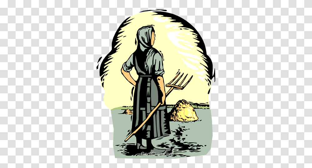 Farm Scene Royalty Free Vector Clip Art Illustration, Person, Human, Cleaning, Poster Transparent Png