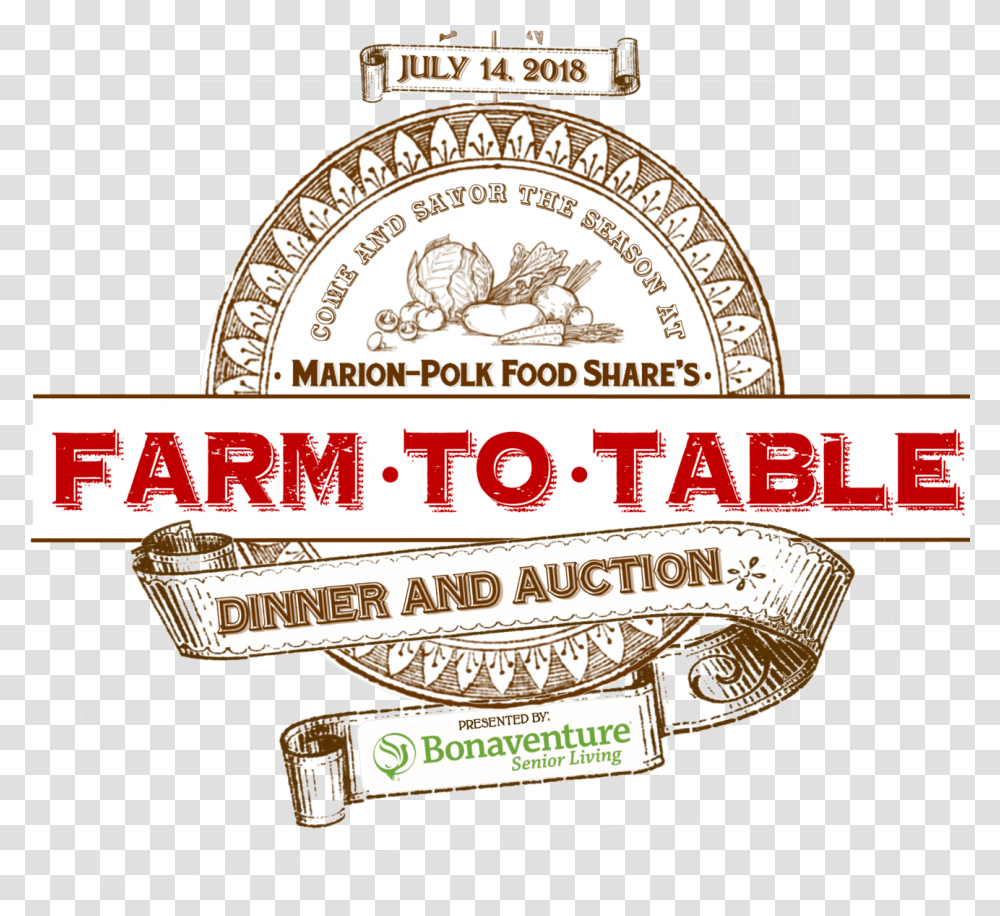 Farm To Table Dinner And Auction Vintage Circle Free, Logo, Symbol, Flyer, Poster Transparent Png