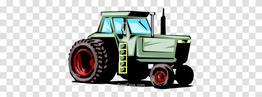 Farm Tractor Royalty Free Vector Clip Art Illustration, Transportation, Vehicle, Car, Automobile Transparent Png