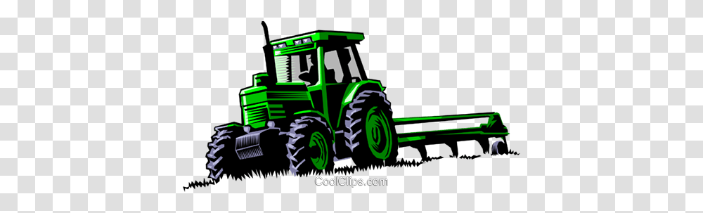 Farm Tractor Royalty Free Vector Clip Art Illustration, Vehicle, Transportation, Bulldozer Transparent Png