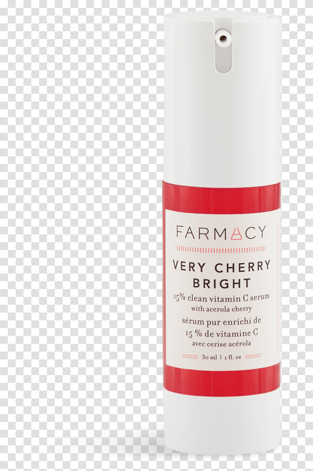 Farmacy Very Cherry Bright 15 Clean Vitamin C Serum Bottle, Aluminium, Can, Tin, Cosmetics Transparent Png