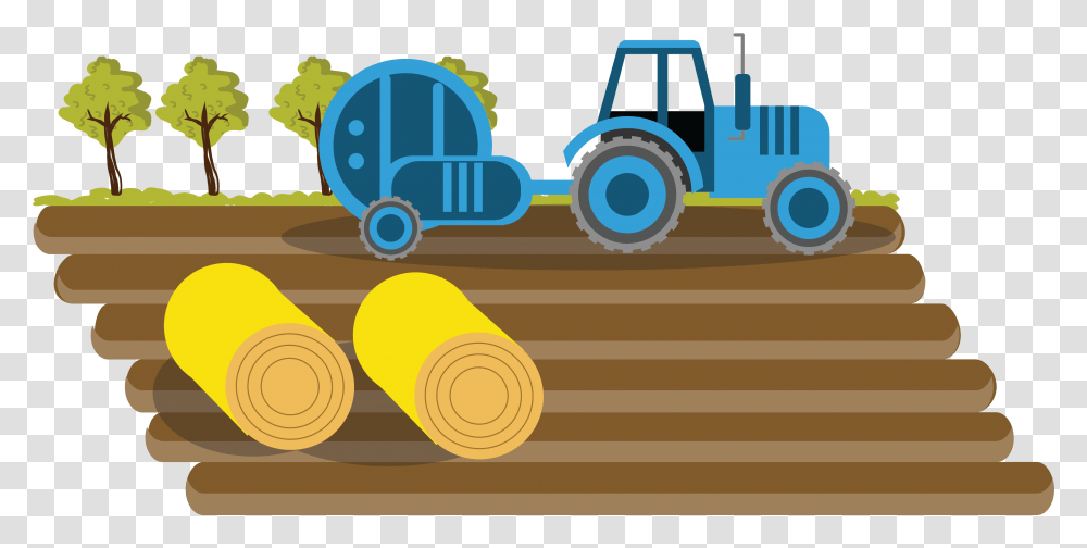 Farmer Agriculture Tractor Field Farm Vector, Vehicle, Transportation Transparent Png