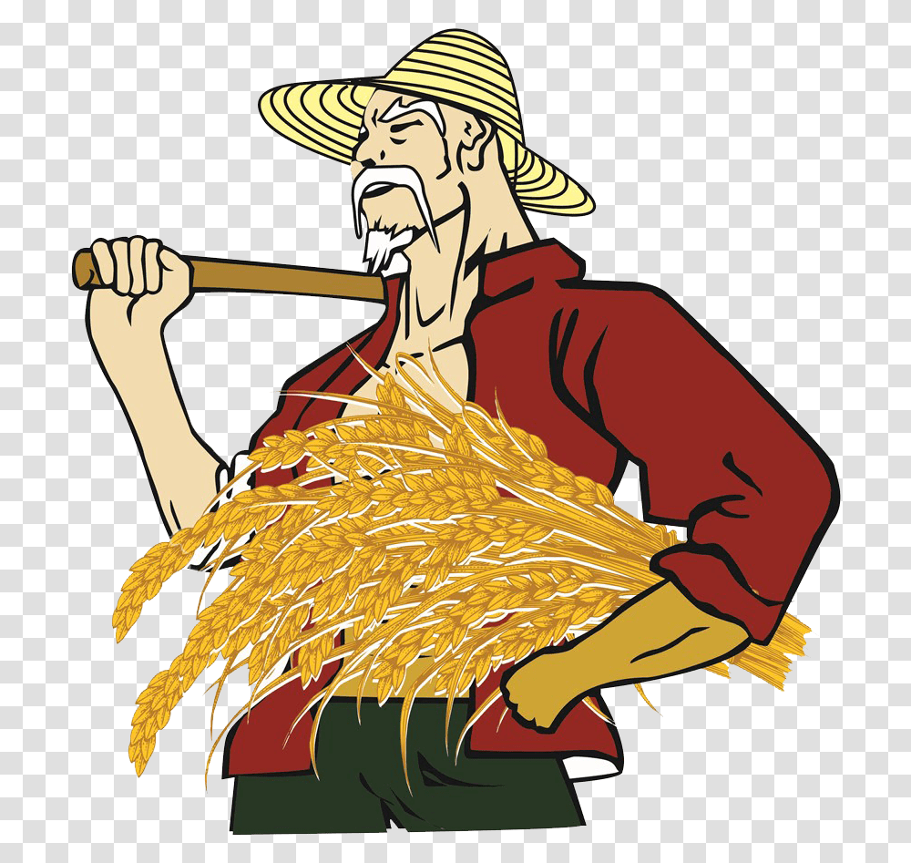 Farmer Clip Art Harvesting Farmer Clip Art, Face, Outdoors, Hat Transparent Png