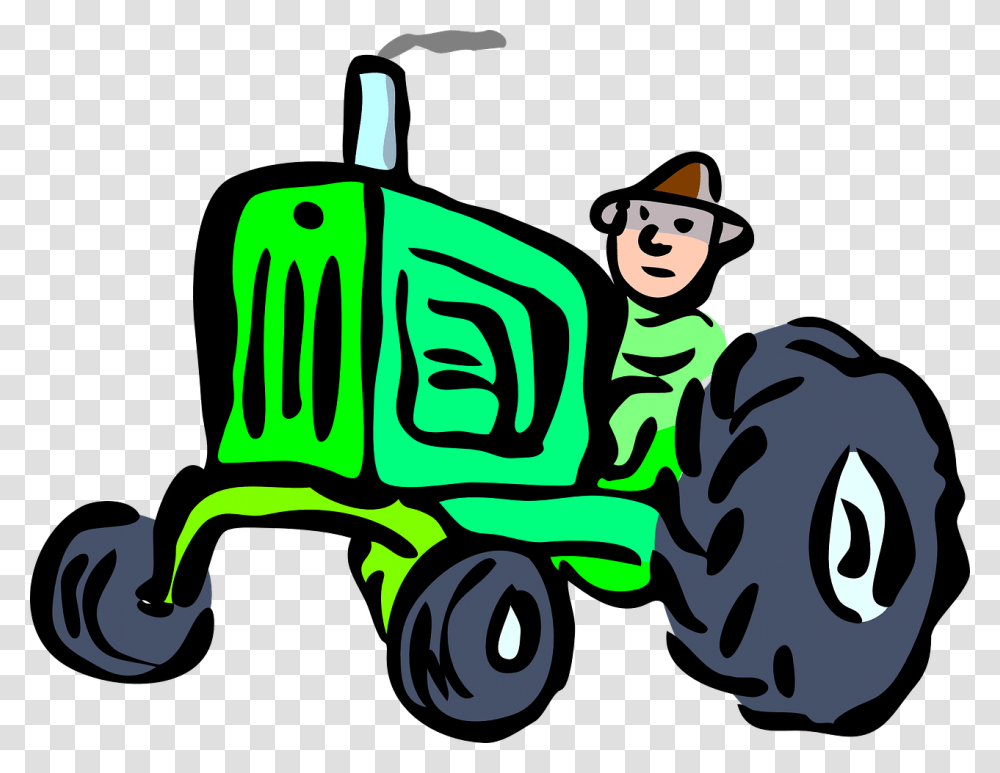 Farmer Clipart, Transportation, Vehicle, Tractor, Tire Transparent Png