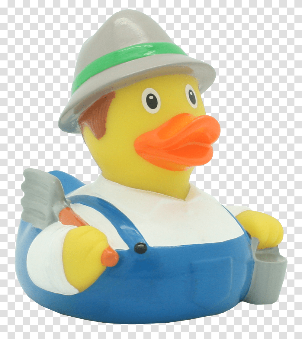 Farmer Duck Rubber Duck, Toy, Figurine, Snowman, Winter Transparent Png