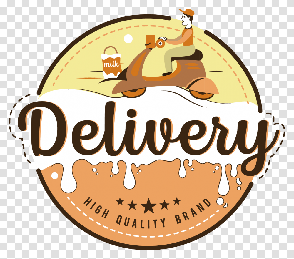 Farmer Free Home Milk Delivery Clipart, Label, Sticker, Logo Transparent Png