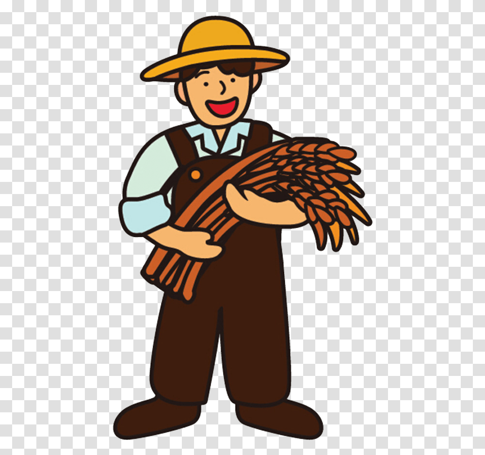 Farmer, Hat, Book Transparent Png