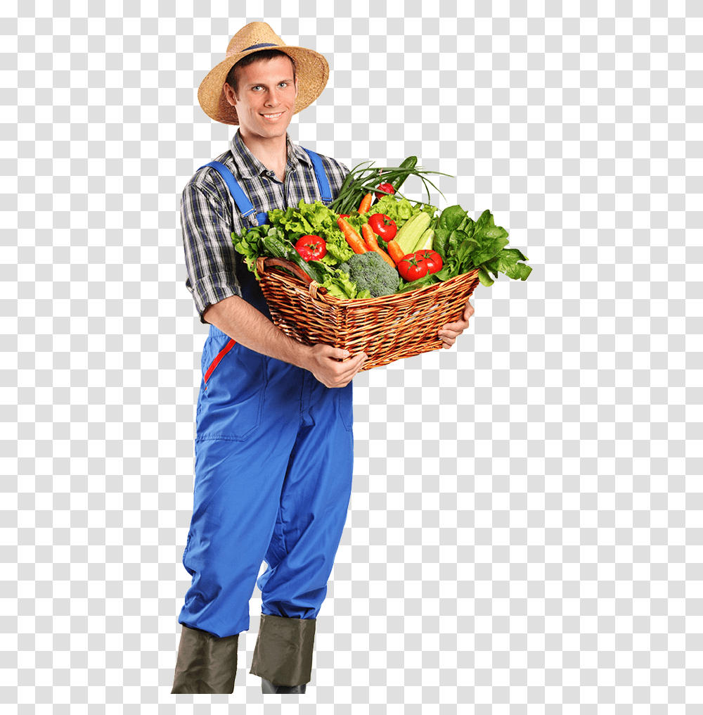 Farmer, Hat, Person, Plant Transparent Png