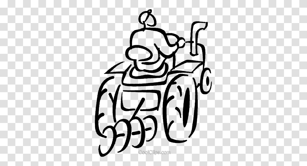 Farmer On A Tractor Royalty Free Vector Clip Art Illustration, Handwriting, Number Transparent Png
