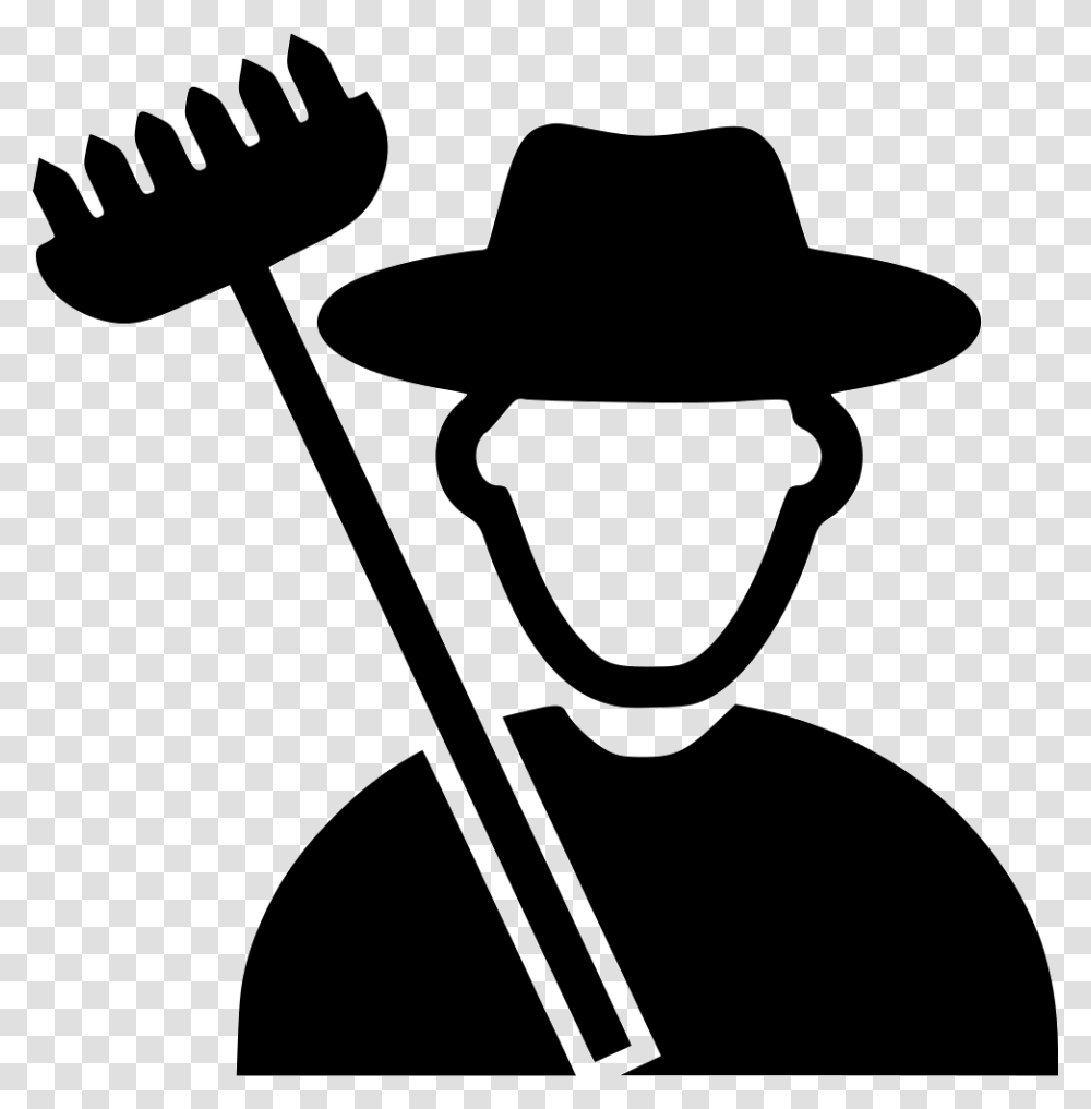 Farmer, Person, Apparel, Silhouette Transparent Png