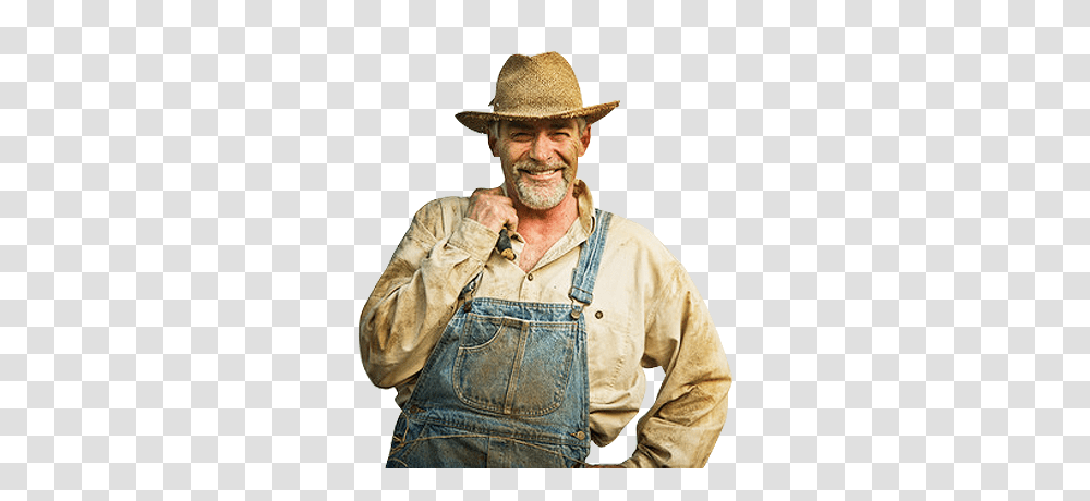 Farmer, Person, Pants, Sun Hat Transparent Png