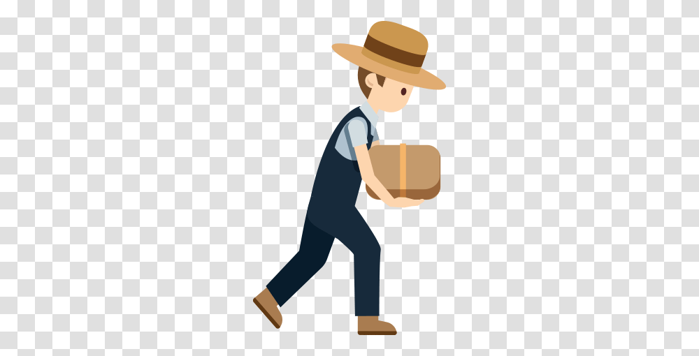 Farmer, Person, Human, Package Delivery, Carton Transparent Png