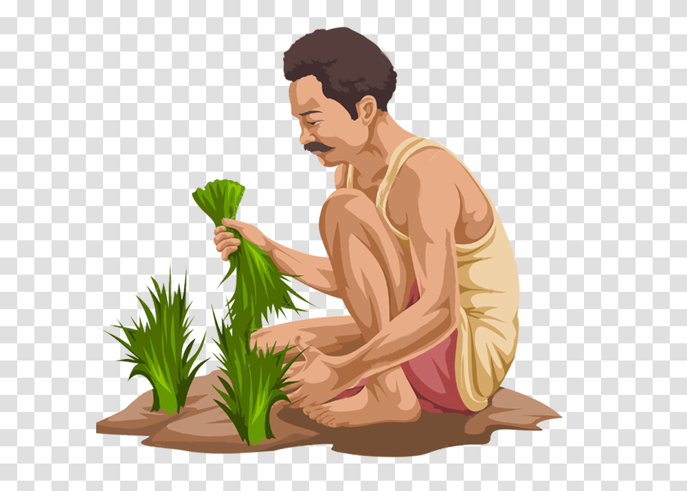 Farmer, Person, Plant Transparent Png