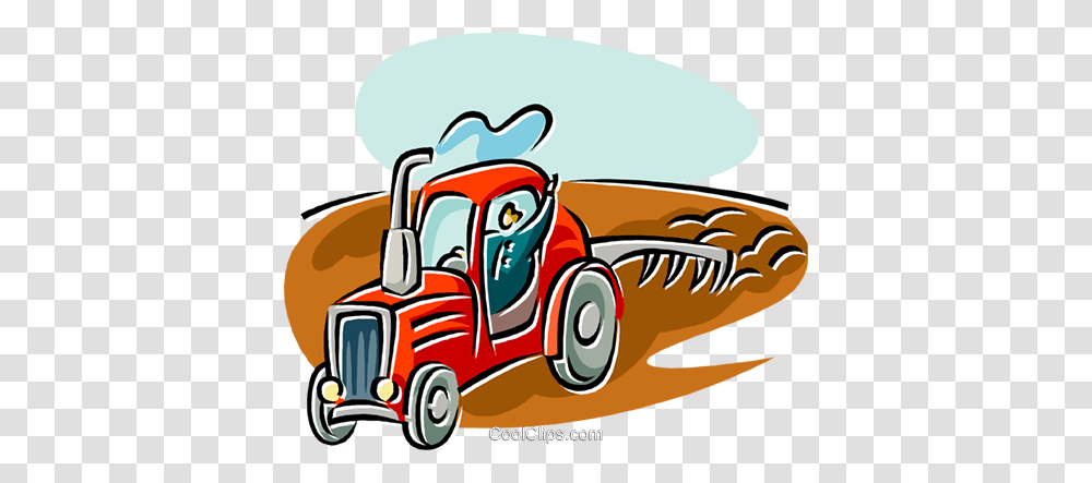 Farmer Plowing The Fields Royalty Free Vector Clip Art, Car, Vehicle, Transportation, Car Wash Transparent Png