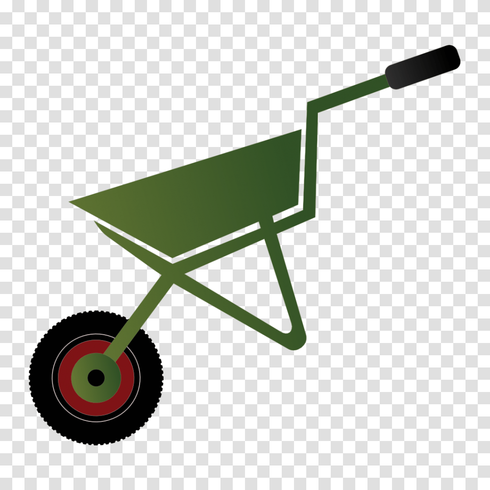 Farmer Tools Clipart Black And White Tractor Black Clipart, Lawn Mower, Wheelbarrow, Vehicle, Transportation Transparent Png