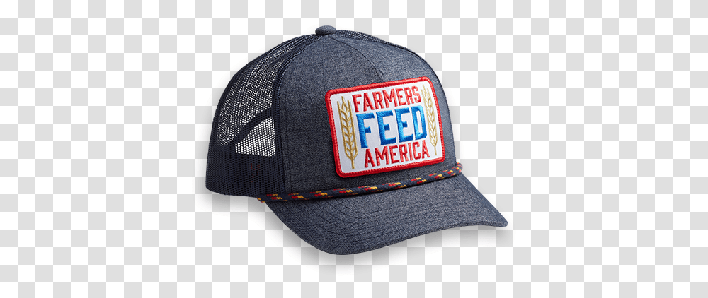 Farmers Feed America Denim & White Hat Baseball Cap, Clothing, Apparel Transparent Png