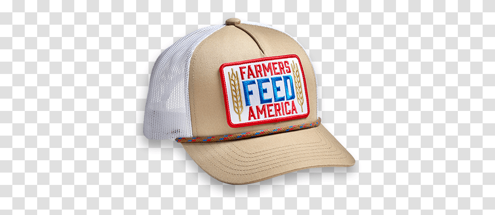 Farmers Feed America Tan & White Hat Baseball Cap, Clothing, Apparel Transparent Png