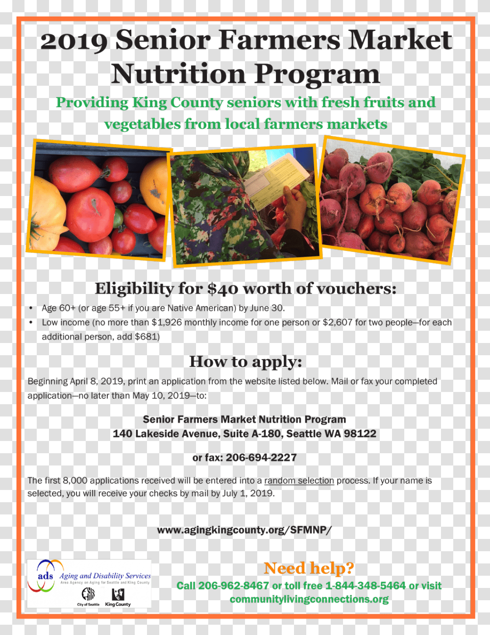 Farmers Market Nutrition Program 2019, Plant, Advertisement, Poster, Paper Transparent Png