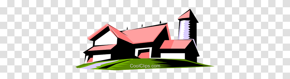 Farmhouse Royalty Free Vector Clip Art Illustration, Building, Housing, Nature, Outdoors Transparent Png
