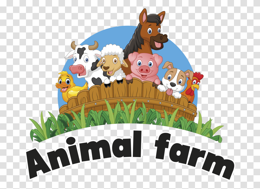 Farming Clipart Farmyard Animal Cartoon Clipart Animal Farm, Outdoors, Advertisement, Vacation, Poster Transparent Png