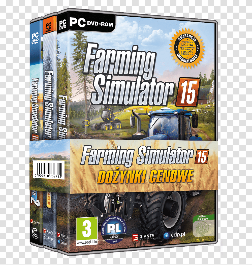 Farming Simulator 2015 Farming Simulator 2015 Gold Edition, Person, Poster, Advertisement, Vehicle Transparent Png