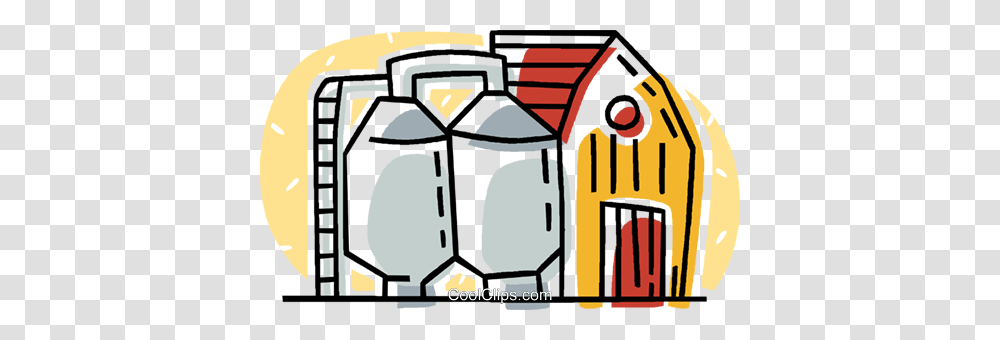 Farms And Silos Royalty Free Vector Clip Art Illustration, Tin, Can, Milk Can Transparent Png