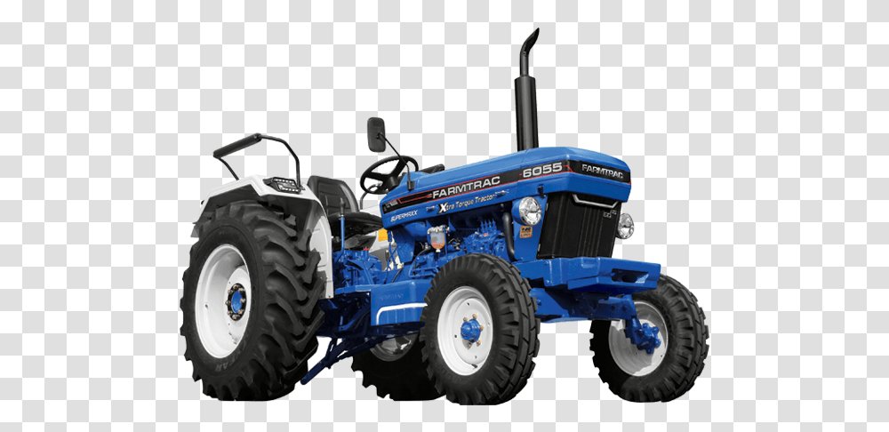 Farmtrac 6055 F20 Farmtrac Tractor, Vehicle, Transportation, Wheel, Machine Transparent Png