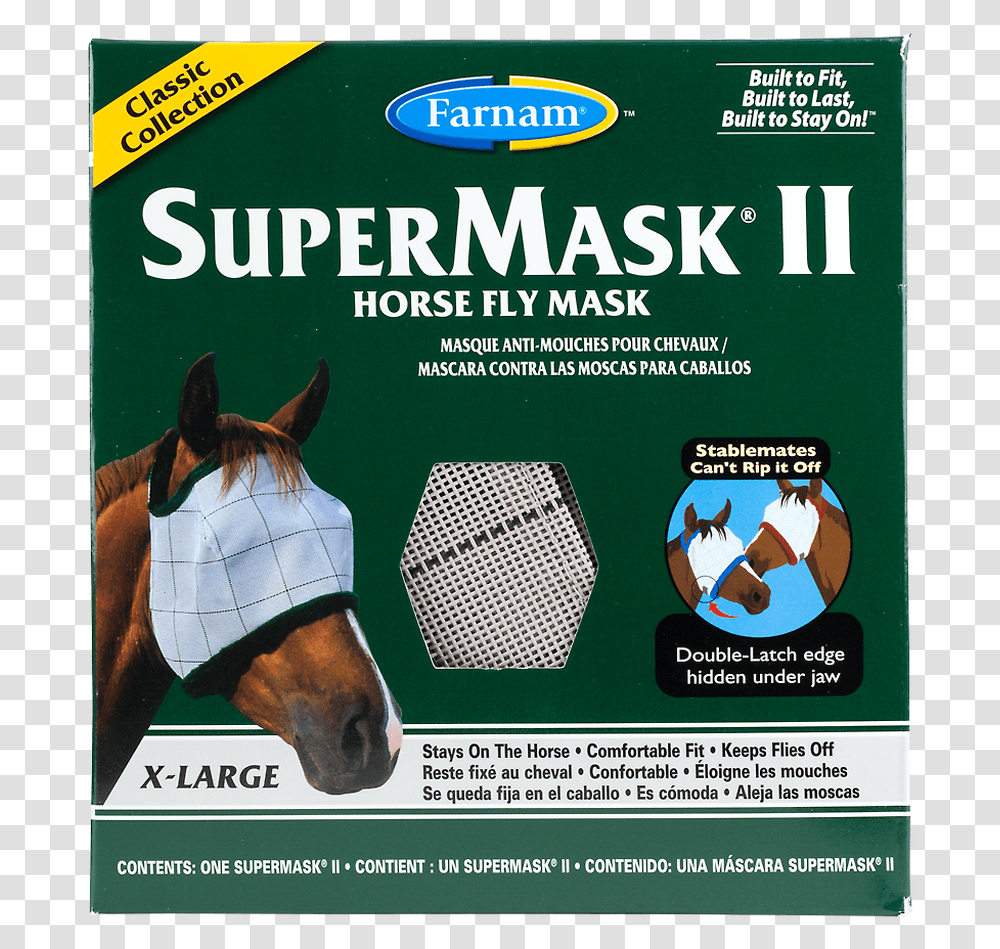 Farnam Supermask Ii Horse Fly Mask Classic X Large Farnam Fly Mask Arabian, Advertisement, Label, Poster Transparent Png