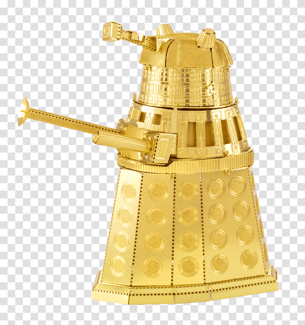Fascinations Metal Earth Doctor Who Gold Dalek Metal Earth Dalek, Grenade, Bomb, Weapon, Weaponry Transparent Png