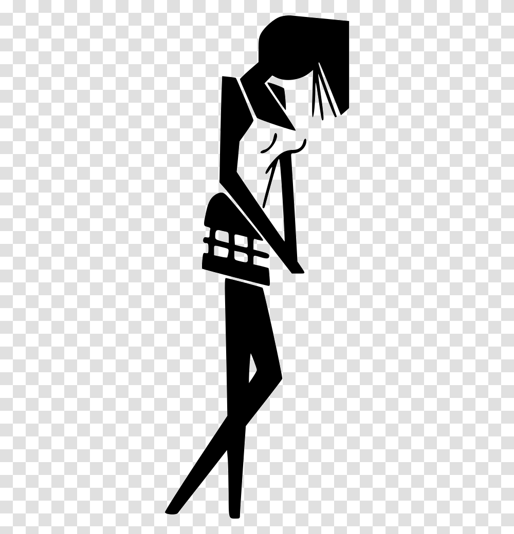 Fash Girl A Pose, Stencil, Hand Transparent Png
