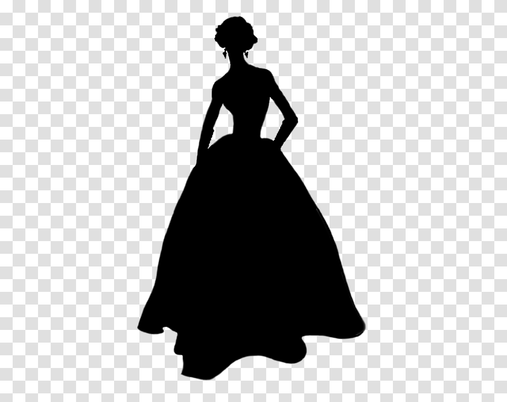 Fashion Clipart Black And White Belle Beauty And The Beast Silhouette, Gray, World Of Warcraft Transparent Png