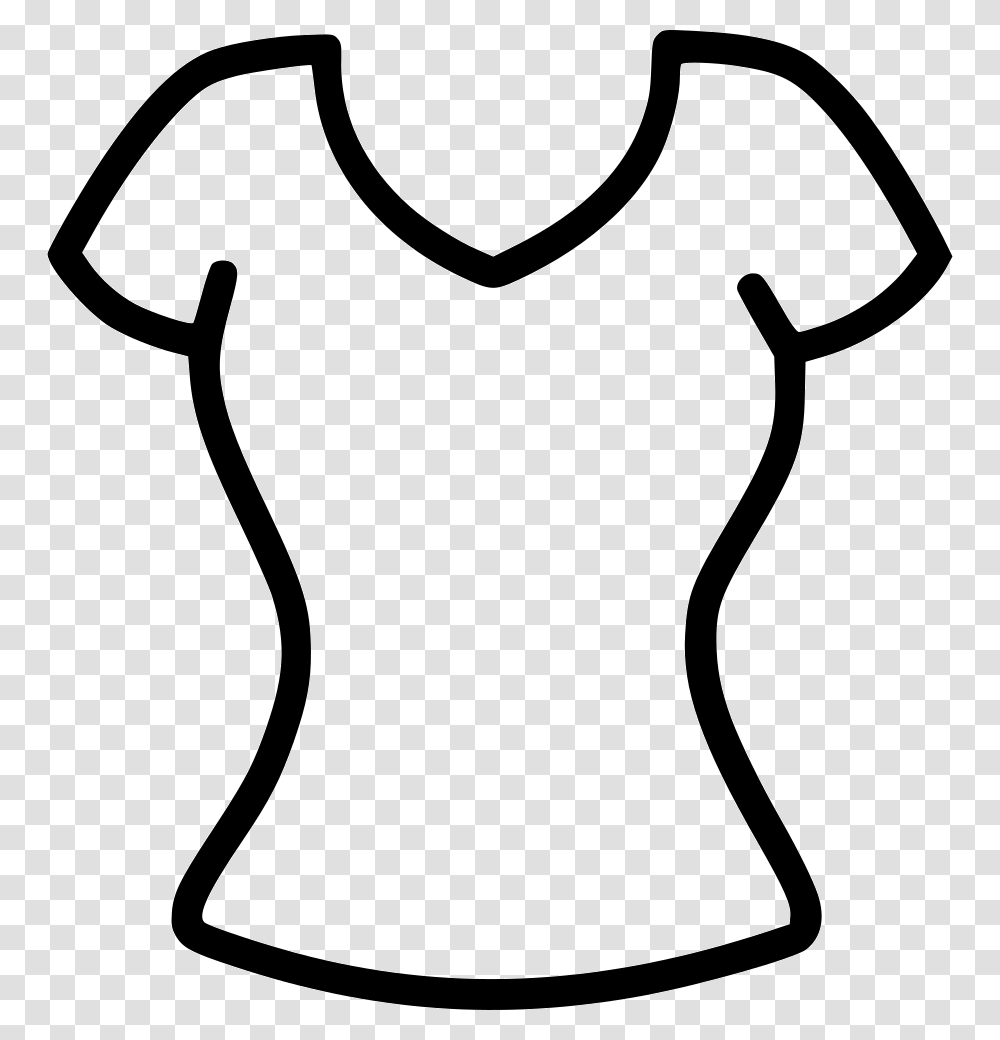 Fashion Cloth Womens Tshirt Top Tunic Female Tshirt Icon, Hand, Torso, Bow, Stencil Transparent Png