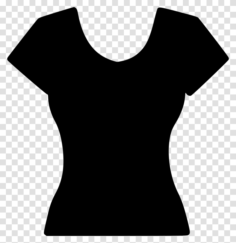 Fashion Cloth Womens Tshirt Top Tunic Svg Icon Women T Shirt Icon, Apparel, Silhouette, T-Shirt Transparent Png