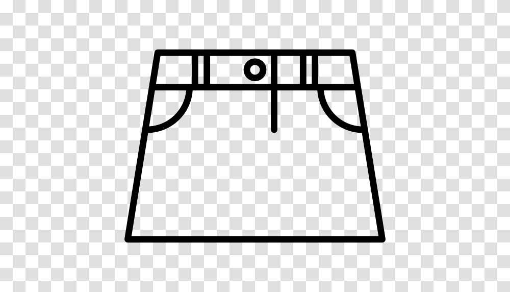 Fashion Clothes Clothes Stroked Skirt Outline Cloth Skirts, Gray, World Of Warcraft Transparent Png