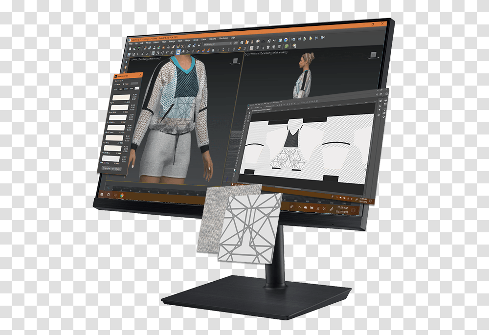 Fashion Design Desk, Monitor, Screen, Electronics Transparent Png