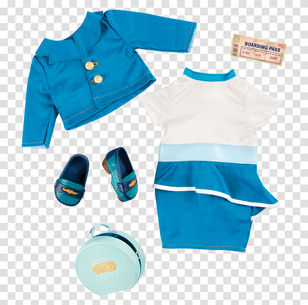 Fashion Flight Retro Flight Attendant Outfit For 18 Inch Roupa Pra Baby, Sleeve, Shoe, Footwear Transparent Png