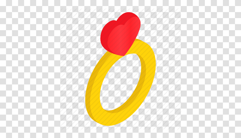 Fashion Gift Gold Heart Isometric Love Ring Icon, Accessories, Accessory, Jewelry, Tape Transparent Png