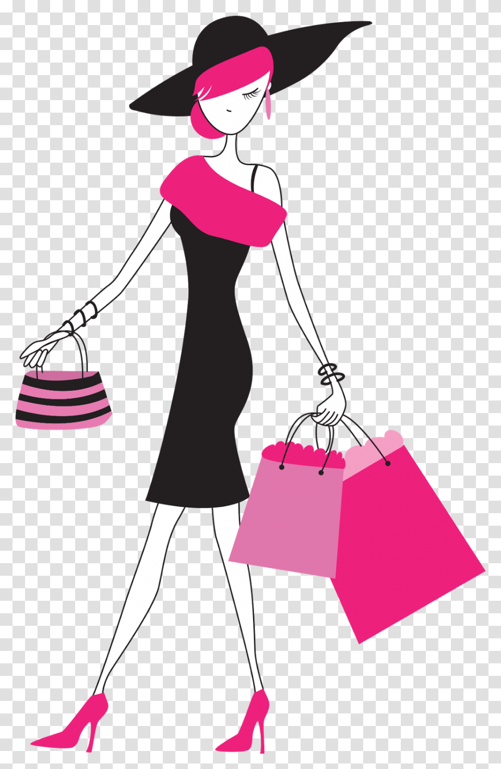 Fashion Girl Clipart, Person, Human, Shopping Transparent Png