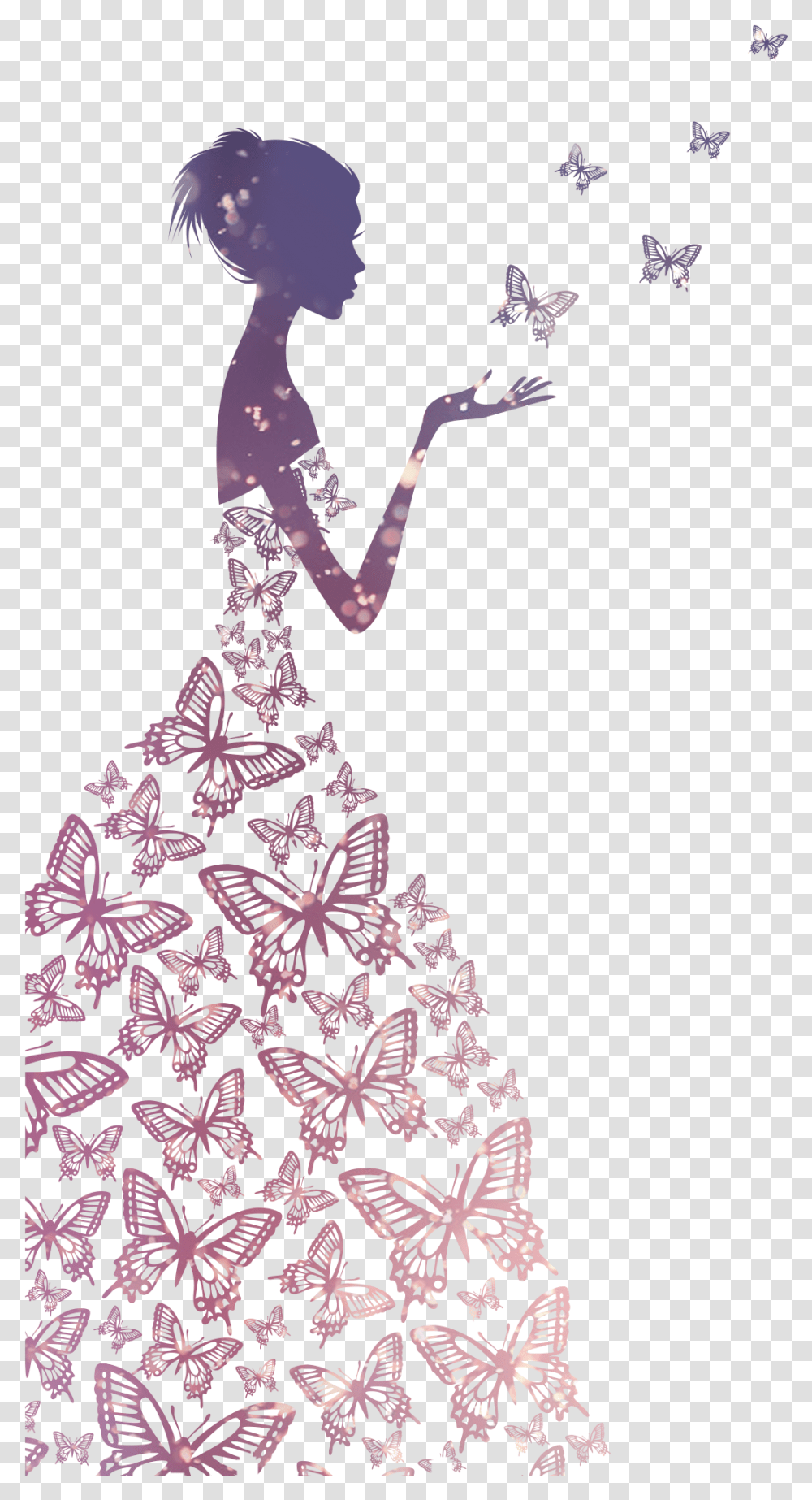 Fashion Girl Clipart, Tree, Plant, Ornament Transparent Png